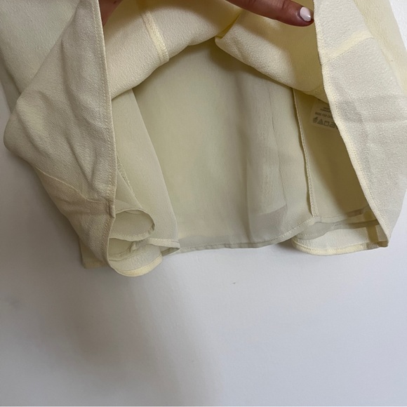 Aritzia Wilfred Fable Whipped Butter Yellow Pastel Viscose Rayon Mini Dress sz 6 - Picture 8 of 14